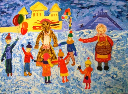 Масленица рисунок