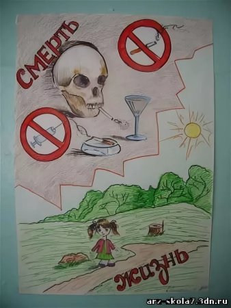 Плакат против вредных привычек
