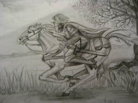 Рисунок к балладе Лесной царь ф Шуберта