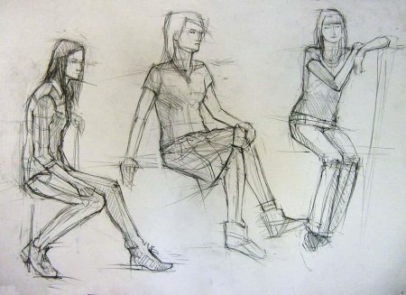 Зарисовки фигуры человека