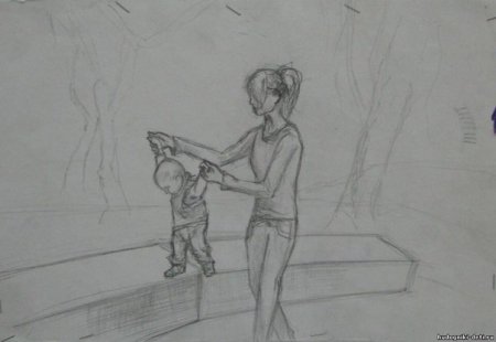Срисовки карандашом сюжет
