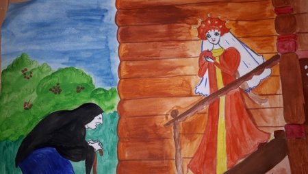 Рисунок к сказке о мертвой царевне