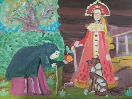 Рисунок к сказке о мертвой царевне