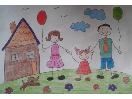 Рисунок на тему мой дом моя семья