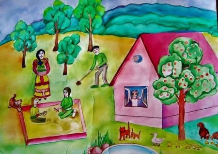 Рисунок наша дружная семья