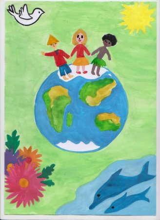 Рисование на тему дружат дети всей земли