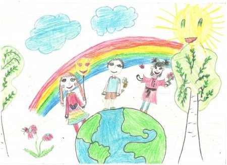 Рисунок дети всей земли на тему дружат (46 фото)