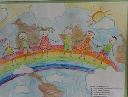 Рисунок на тему дружат дети всей планеты