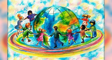 Мир на планете счастливы дети