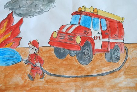 Пожарный рисунок