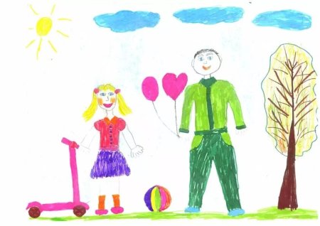 Детский рисунок мамы