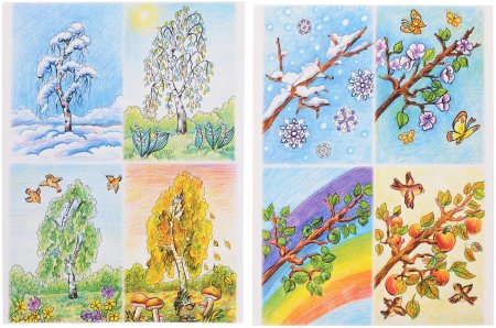Пейзажи по временам года для дошкольников