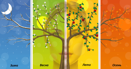 Фон зима Весна лето осень детские