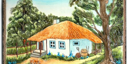 Кубанская Казачья хата рисунок