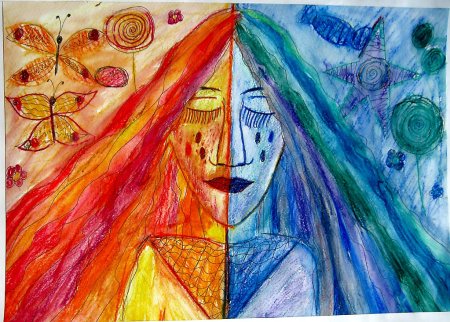 Рисунок на тему теплые и холодные цвета