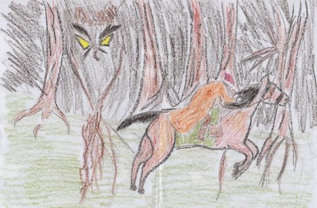 Нарисовать иллюстрацию к балладе Лесной царь