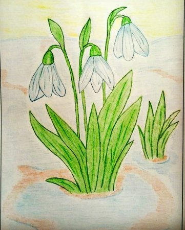 Рисование весенние цветы