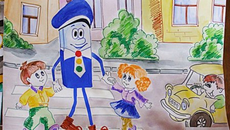 Рисунки ПДД для школьников