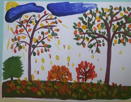 Рисование в старшей группе на тему осень