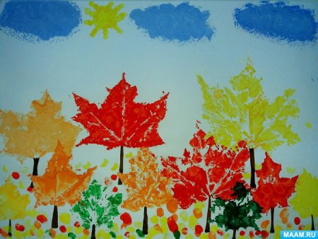Коллективное рисование осень