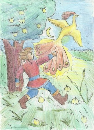 Иллюстрация Иван Царевич и серый волк 3 класс