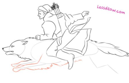 Рисунок по теме Иван Царевич и серый волк