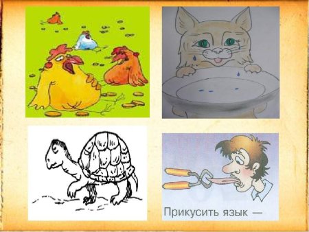 Фразеологизмы и рисунки к ним