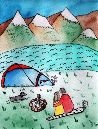 Рисунок на тему туризм