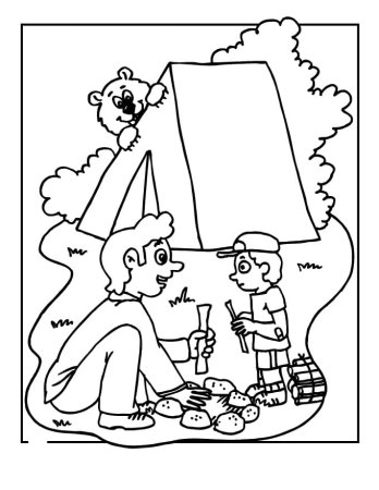 Раскраски на тему туризм для детей