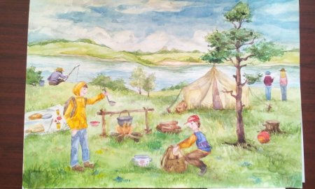 Рисунок на тему туризм