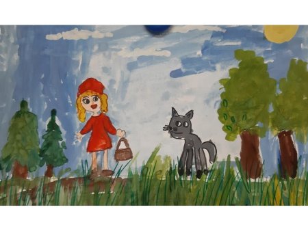 Детские рисунки красная шапочка