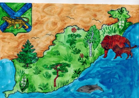 Рисунок на тему Приморье