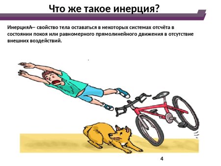 Примеры инерции