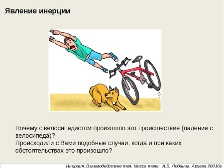Инерция презентация