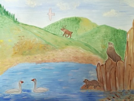 Природа Сахалина рисунок