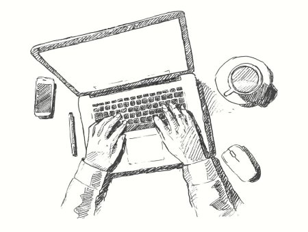 Ребенок за компьютером раскраска