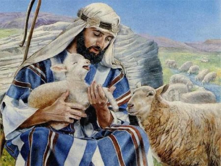 Пастух с овечкой