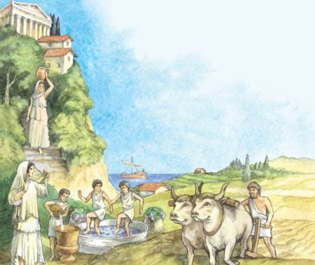 Занятия древних греков иллюстрации