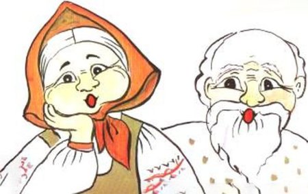 Рисование дед и баба