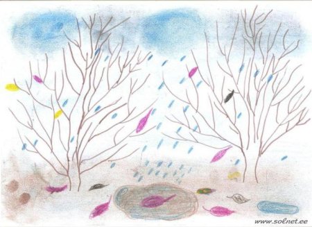 Поздняя осень рисунок