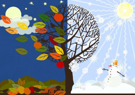 Аппликации для детей осень-зима