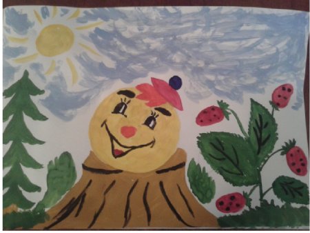 Рисование Колобок дети 5 лет