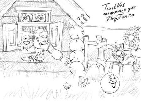 Рисование сказки Колобок