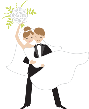 Векторные жених и невеста