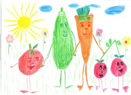 Рисование с детьми на тему здоровое питание