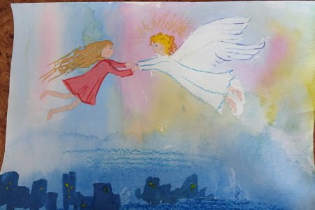 Ангелы в детских рисунках