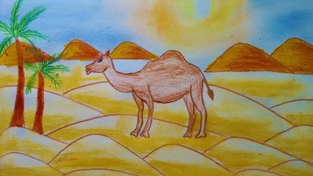 Рисунок пустыни для детей