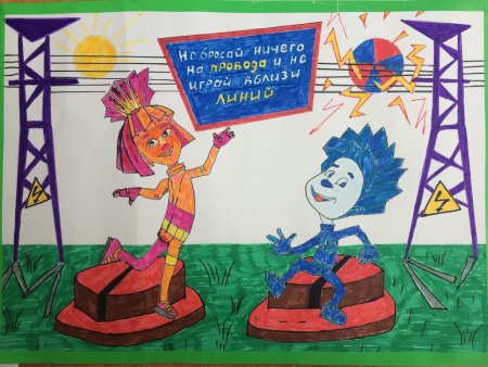 Детские рисунки на тему электричество