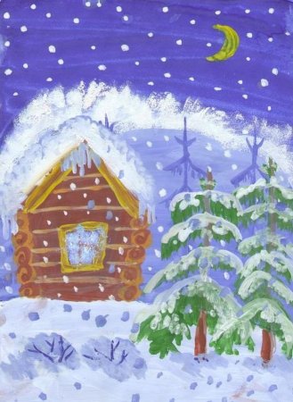 Рисование с детьми зима