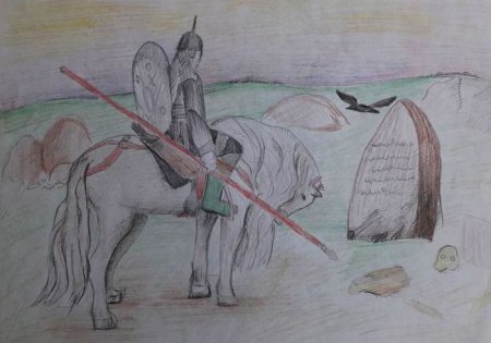 Васнецов эскиз Витязь на распутье